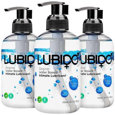 Lubido Original Water Based Paraben Free Intimate Gel Lube 250ml (Pack of 3)