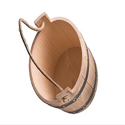 9 L Spruce Sauna Bucket with Cord Handle