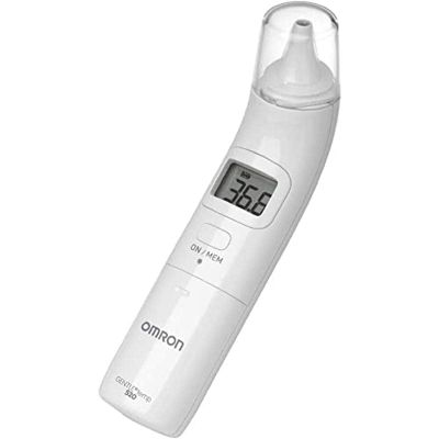 Omron Ear Thermometer - One Second Measurement, Stores Nine Readings, Includes 21 Probe Covers, Large LCD Display