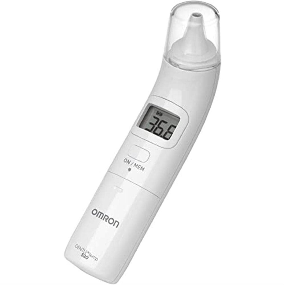 Omron Ear Thermometer - One Second Measurement, Stores Nine Readings, Includes 21 Probe Covers, Large LCD Display