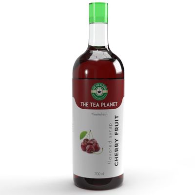 The Tea Planet - Cherry Fruit Syrup to Coffee, Tea, and Specialty Cocktails, Non - GMO, Gluten-Free, Vegan (700 ml )