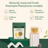 VAHDAM, Turmeric Ashwagandha Herbal Tea Loose Leaf 100g (50+ Cups) Caffeine Free | With Black Pepper, Lemongrass & Licorice | Whole Loose Leaf Tea | Vacuum Sealed Pack view 4