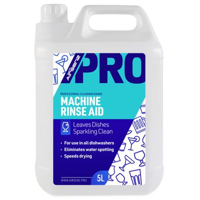 AIRSENZ Professional Dishwasher Machine Rinse Aid | Leaves Dishes Sparkling Clean (5L)