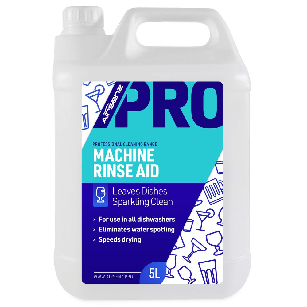 AIRSENZ Professional Dishwasher Machine Rinse Aid | Leaves Dishes Sparkling Clean (5L)