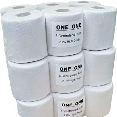 18 x White Kitchen Roll 2 Ply Centrefeed Wiper Paper Towel Super Maxx