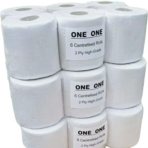 18 x White Kitchen Roll 2 Ply Centrefeed Wiper Paper Towel Super Maxx