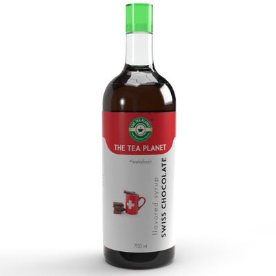 The Tea Planet - Swiss Chocolate Syrup to Coffee, Tea, and Specialty Cocktails, Non - GMO, Gluten-Free, Vegan (700 ml )