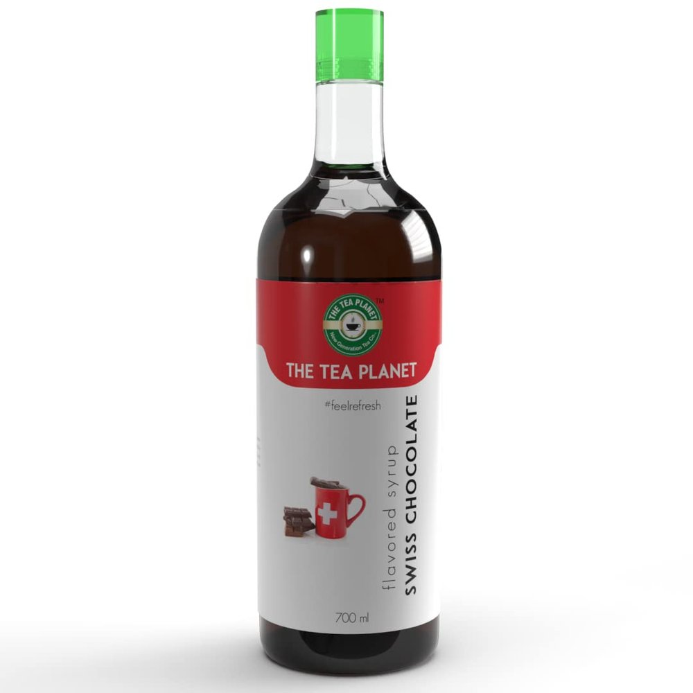 The Tea Planet - Swiss Chocolate Syrup to Coffee, Tea, and Specialty Cocktails, Non - GMO, Gluten-Free, Vegan (700 ml )