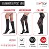 BEONTOP by Gambetti 140 Denier Graduated Compression 22-23 mmHg Comfort Support Line, Black, S view 3