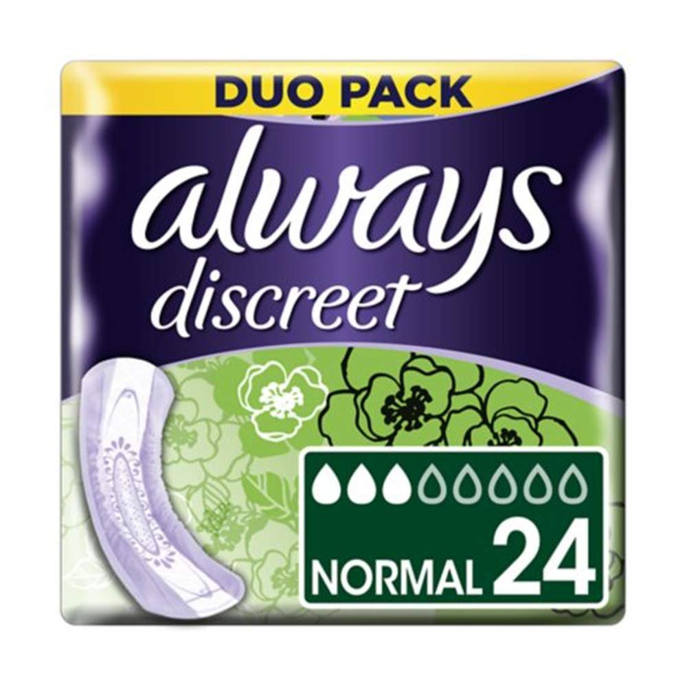 Always Discreet for Sensitive Bladder Normal Pads Value Pack, 24-Count