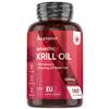 Antarctic Krill Oil Capsules - 1200mg - 3 Months Supply - 180 Red Krill Oil Softgels - Omega 3 Fatty Acids Supplements - Providing Astaxanthin, Marine Phospholipids, EPA, DHA & Choline view 1