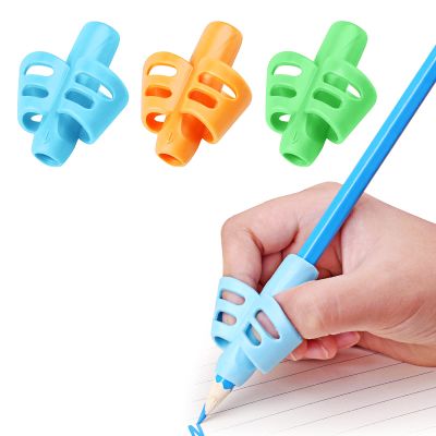 DMFLY Pencil Grip, Pencil Grips for Kids Handwriting, Children Pen Writing Aid Set for Preschoolers, Hollow Ventilation Design, 3 Pack