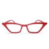 2SeeLife Premium Cat Eye Reading Glasses for Women Narrow-Medium Fit, Sturdy Frame, Spring Hinges, Stylish Funky Readers, Red, +2.00