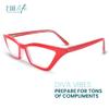 2SeeLife Premium Cat Eye Reading Glasses for Women Narrow-Medium Fit, Sturdy Frame, Spring Hinges, Stylish Funky Readers, Red, +2.00 view 4