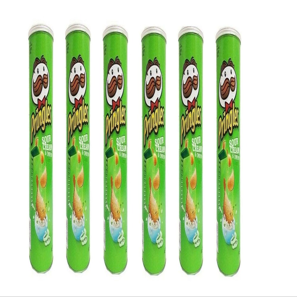 6X Pringles Sour Cream & Onion Patatine Sour Cream & Onion 160g Potato Chips