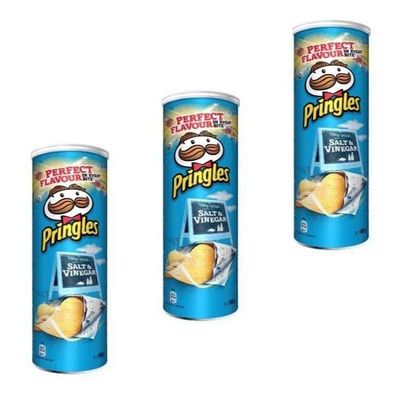 3X Pringles Sale e Aceto Patatine Salt & Vinegar 160g Potato Chips