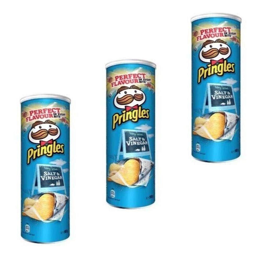 3X Pringles Sale e Aceto Patatine Salt & Vinegar 160g Potato Chips