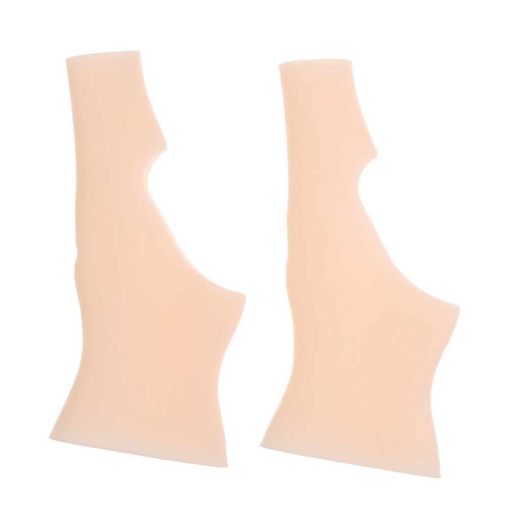 (1Pair) Silicone Gel Thumb Wrist Support Gloves,Helps to Relieve Arthritis, Thumb Injury, Muscle Pain and spasms - Nude