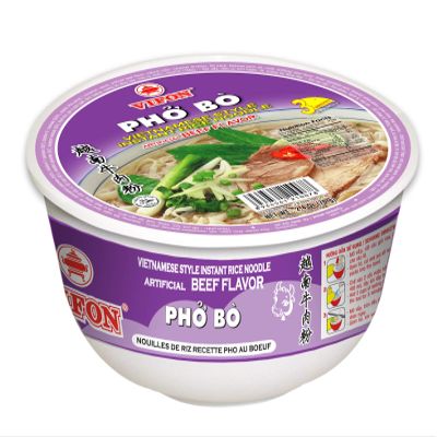 VIFON Pho Vietnamese Beef Rice Noodles Oriental Style Ph B - Bowl - 70G 12 pack