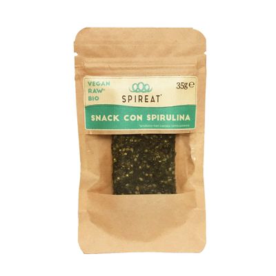 10 Barrette energizzante alla Spirulina 100% Italiana Biologica in formato Snack da 35Gr