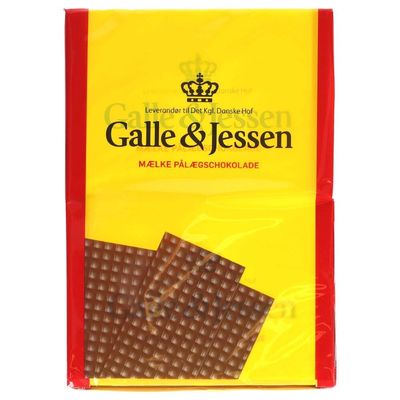ScandiKitchen, Galle & Jessen, Maelke Palaegschokolade, Danish Milk Chocolate Thin Sheets for Sandwiches, 216g