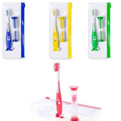 Pack of 20 Toothbrush + Hourglass Set in Gift Box! Fun brushes for gift for communions, parties, birthdays, events.