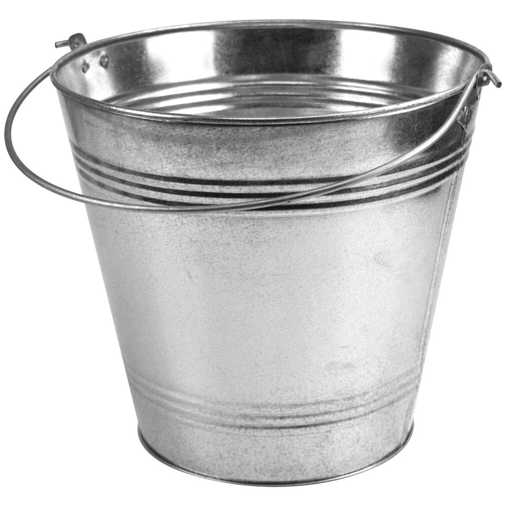 12L Pail Heavy Duty Galvanised Steel Metal Bucket Water Coal Fire Greenhouse