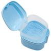 Denture Case, Denture Cup with Strainer, Coolrunner Denture Bath Box False Teeth Storage Box with Basket Net Container Holder for Travel, Retainer Cleaning view 1