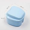 Denture Case, Denture Cup with Strainer, Coolrunner Denture Bath Box False Teeth Storage Box with Basket Net Container Holder for Travel, Retainer Cleaning view 2