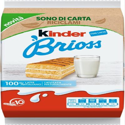 3X Kinder Brioss Italian Sponge Finger Rich Milk Filling 280g 10 Sweet Snacks