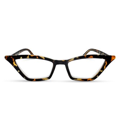 2SeeLife Premium Cat Eye Reading Glasses for Women Narrow-Medium Fit, Sturdy Frame, Spring Hinges, Stylish Funky Readers, Brown Tortoise, +1.50