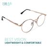 2SeeLife Round Metal Wire Rimmed Reading Glasses for Men & Women MediumWide Fit, Durable, Spring Hinges, Premium Readers, Gold, +1.00 view 2