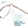 2SeeLife Round Metal Wire Rimmed Reading Glasses for Men & Women MediumWide Fit, Durable, Spring Hinges, Premium Readers, Gold, +1.00 view 4