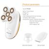 Women's Hair Remover Shaver, Mini Portable Flawless USB Charging Five Head Floating Epilator Razor for Body Armpit, Face, Lips, Bikini with 5 Floating Head Fast USB Recharge Shavers (Gold) view 2