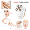 Women's Hair Remover Shaver, Mini Portable Flawless USB Charging Five Head Floating Epilator Razor for Body Armpit, Face, Lips, Bikini with 5 Floating Head Fast USB Recharge Shavers (Gold) view 3