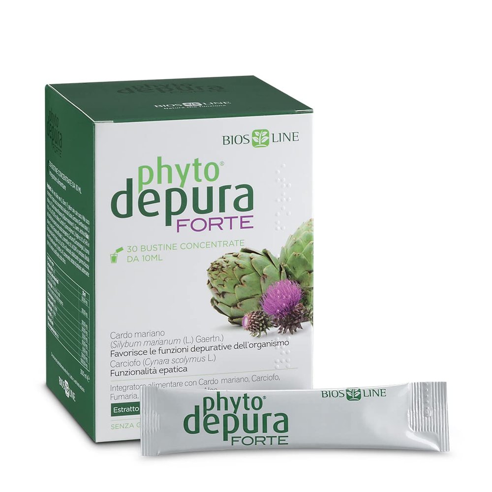 Bios Line Phytodepura Forte Concentrato Integratore Alimentare, 30 Bustine