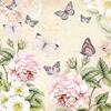 20 Napkins Botanical Garden on Cream as Table Decoration for Spring and Summer with Roses 33 x 33 cm view 1