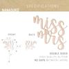 NANASUKO Bachelorette Party Cake Topper - Miss to Mrs - Double Sided Rose Gold Glitter - Premium quality Made in USA - Rose Gold Glitter view 2