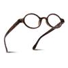 2SeeLife Small Round TR-90 Reading Glasses for Men & Women - Narrow-Medium Fit, Sturdy Frame, Spring Hinges, Retro Readers, Brown Tortoise, +1.00