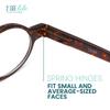 2SeeLife Small Round TR-90 Reading Glasses for Men & Women - Narrow-Medium Fit, Sturdy Frame, Spring Hinges, Retro Readers, Brown Tortoise, +1.00 view 4