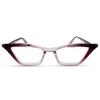 2SeeLife Premium Cat Eye Reading Glasses for Women Narrow-Medium Fit, Sturdy Frame, Spring Hinges, Stylish Funky Readers, Purple, +2.75