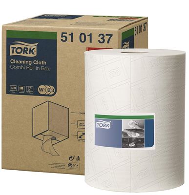 510137 Tork Cleaning Cloth White (single)