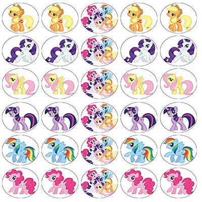 30 Pony Cupcake Toppers Edible Wafer Paper Fairy Cake Toppers Birthday Cakes