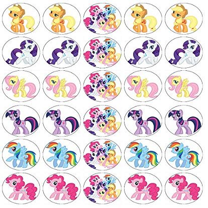 30 Pony Cupcake Toppers Edible Wafer Paper Fairy Cake Toppers Birthday Cakes