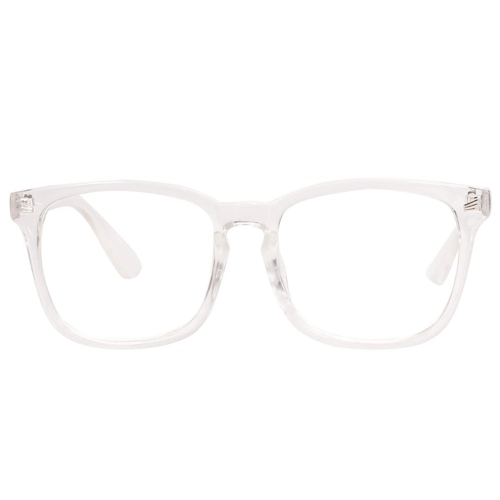 Ashilun Anti Blue Light Glasses Computer Glasses Blue Light Blocking Glasses Gaming Eyeglasses Reduce Eye Strain for Women Men (Transparent)