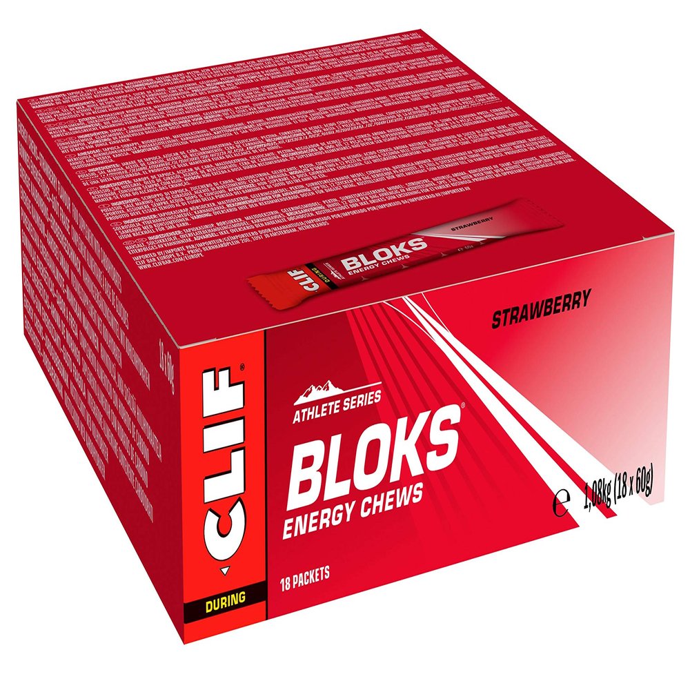 Healthy Food Brands Clif Bar A | Clif Bar Shot Bloks - Strawberry | 18 x 60g (UK)