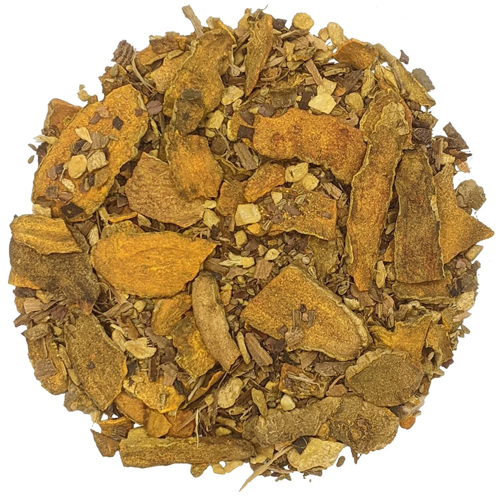 Simpli-Special Turmeric Spiced Herbal Loose Leaf Tea Blend | Caffeine-Free Wellness Tisane | Warming Ginger Root and Sweet Aniseed | 500g in Resealable Pouch