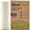 Bambaw Silk Floss Refill, Non Plastic Dental Floss, Eco Floss, Mint Dental Floss Tape, 2x50 Meter Refill view 1