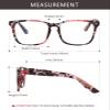 Ashilun Anti Blue Light Glasses Computer Glasses Blue Light Blocking Glasses Gaming Eyeglasses Reduce Eye Strain for Women Men (Blue Flowers) view 4