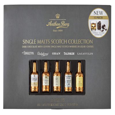 Anthon Berg 15-Piece Single Malts Scotch Collection Assorted Chocolates Set